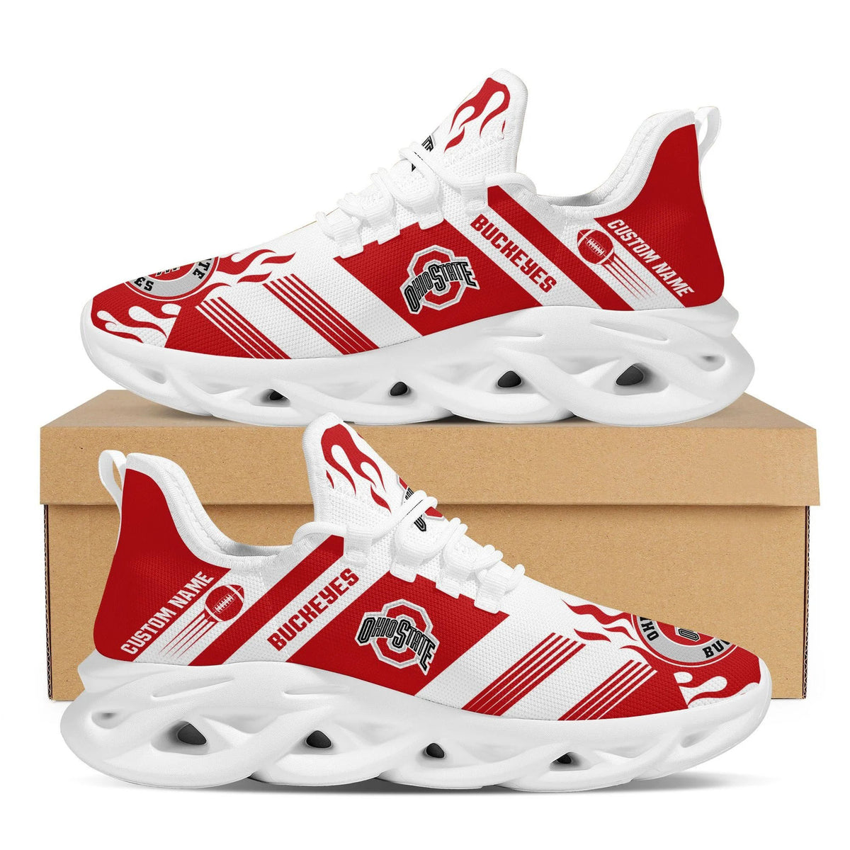 NCAAF Ohio State Buckeyes (Your Name) Max Soul Shoes Nicegift MSST5X2