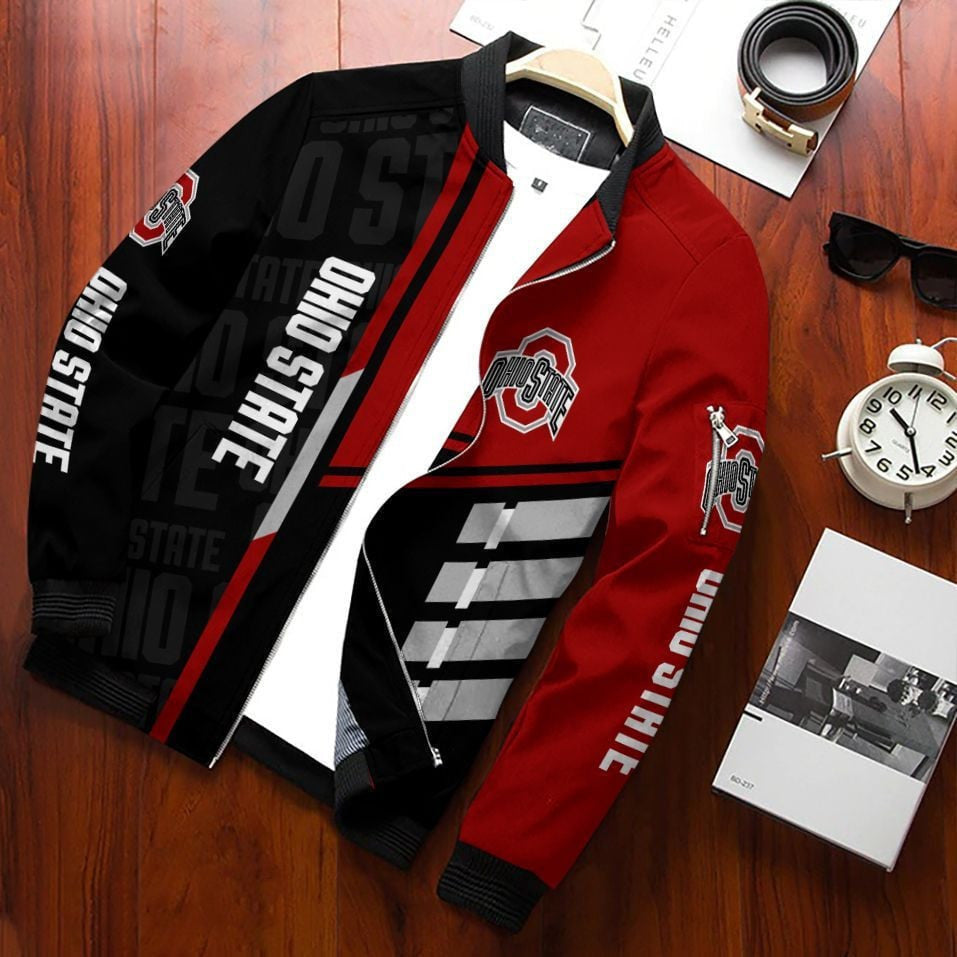NCAAF Ohio State Buckeyes Bomber Jacket Nicegift 3BBM1U3
