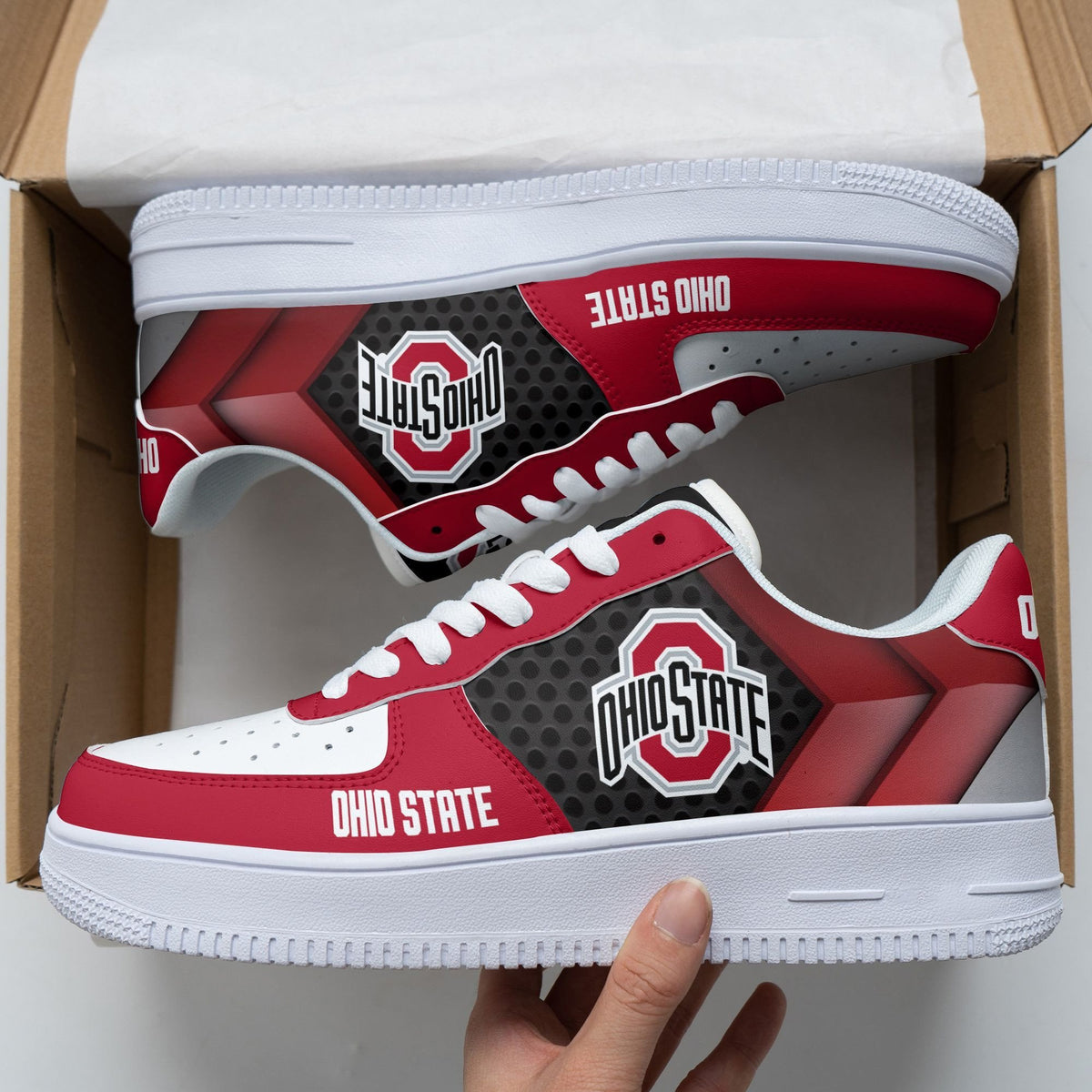 NCAAF Ohio State Buckeyes Air Force Shoes Nicegift AFSL9O9
