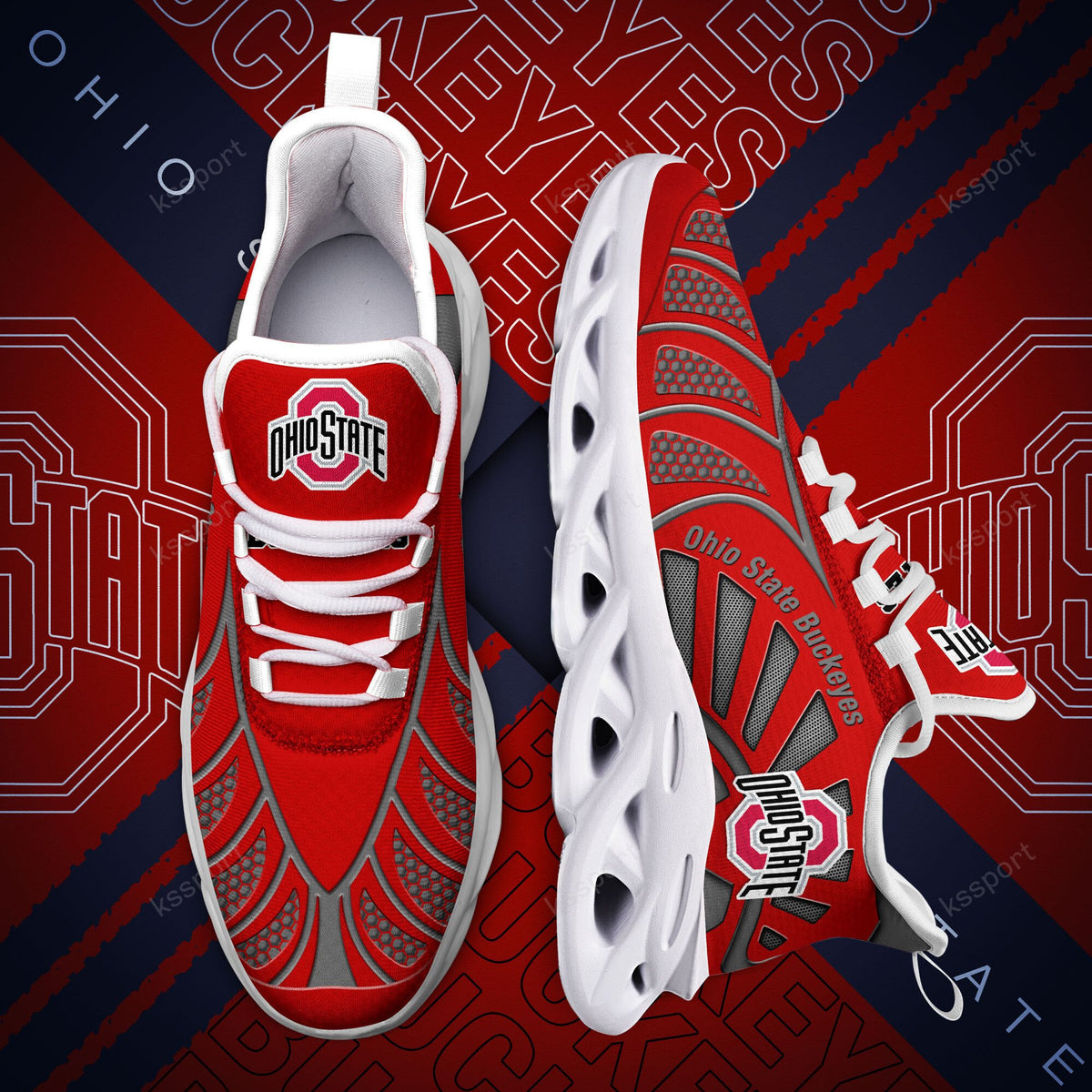 NCAAF Ohio State Buckeyes Max Soul Shoes Nicegift MSSM7S1