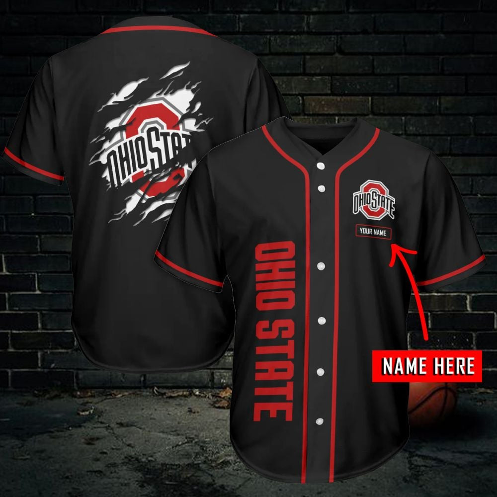 NCAAF Ohio State Buckeyes (Your Name) Baseball Jersey Nicegift BBJF2M5