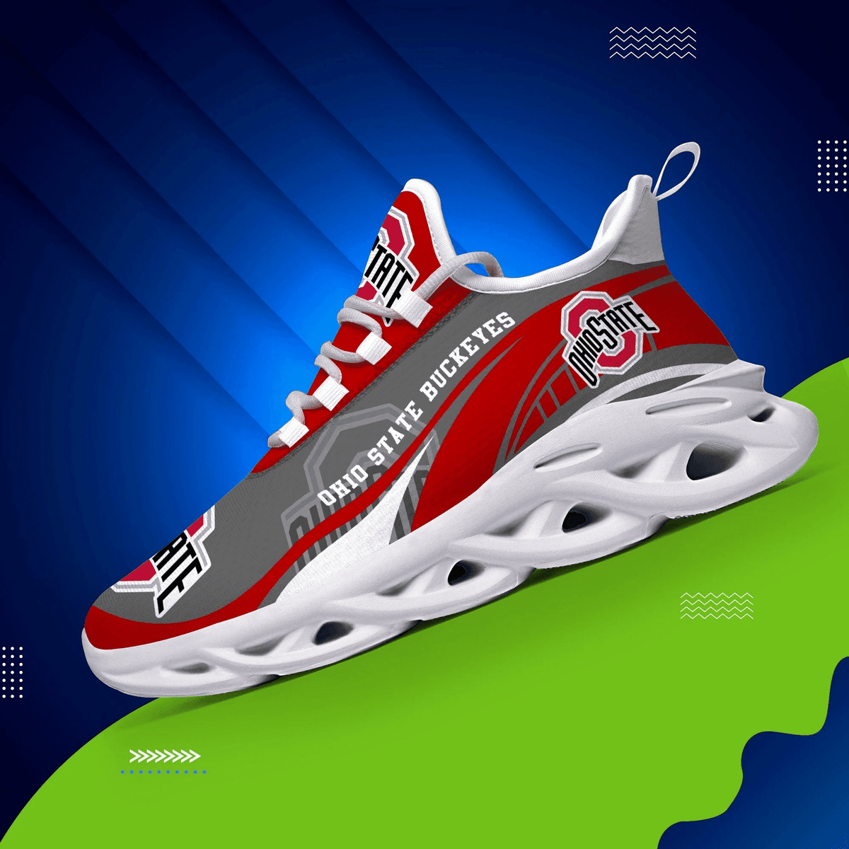 NCAAF Ohio State Buckeyes Max Soul Shoes Nicegift MSSW2T8