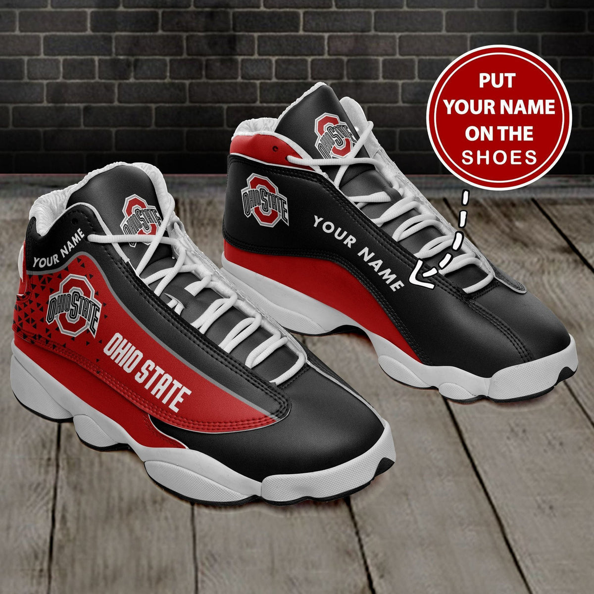 NCAAF Ohio State Buckeyes (Your Name) Air Jordan 13 Shoes Nicegift AJDK3W4