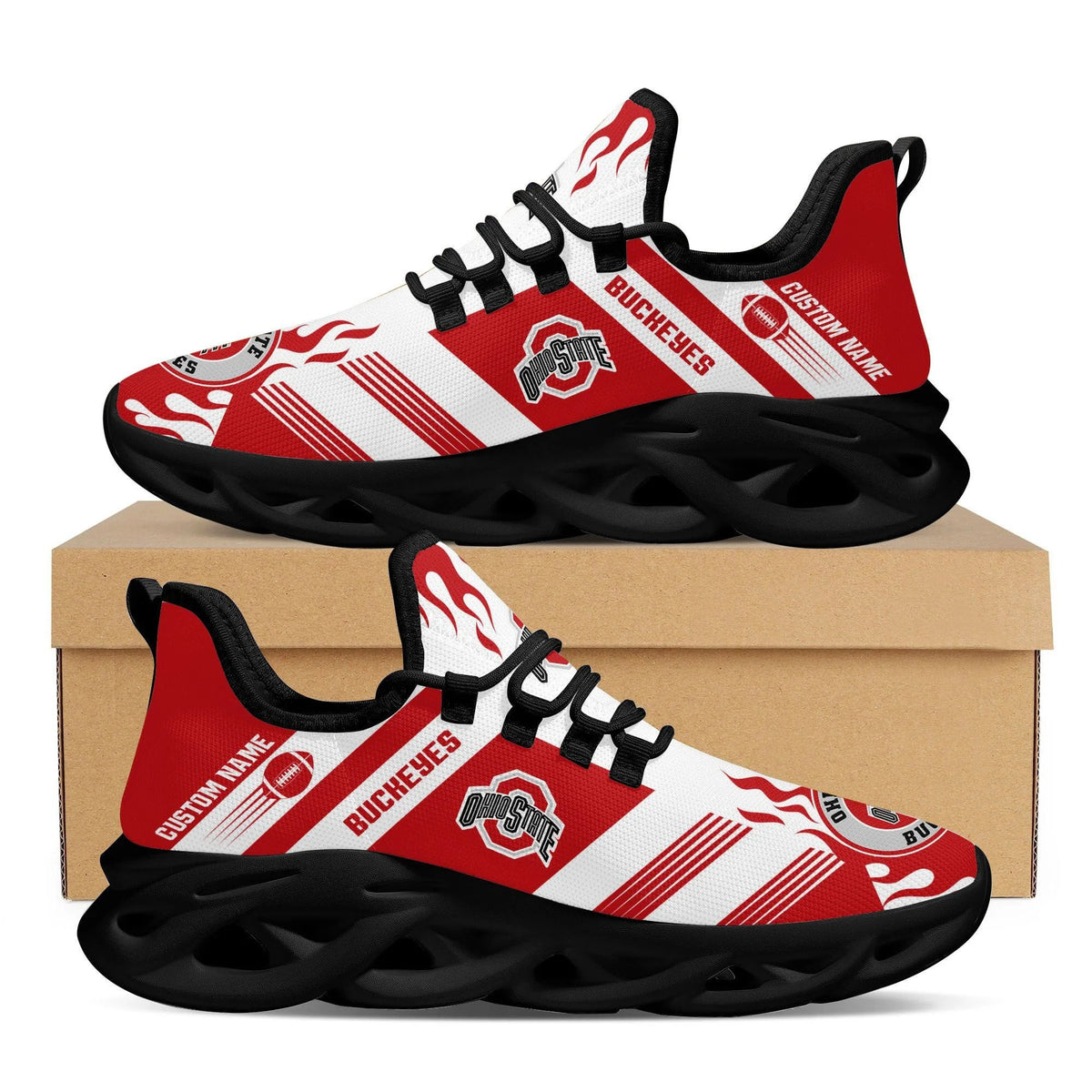 NCAAF Ohio State Buckeyes (Your Name) Max Soul Shoes Nicegift MSST5X2