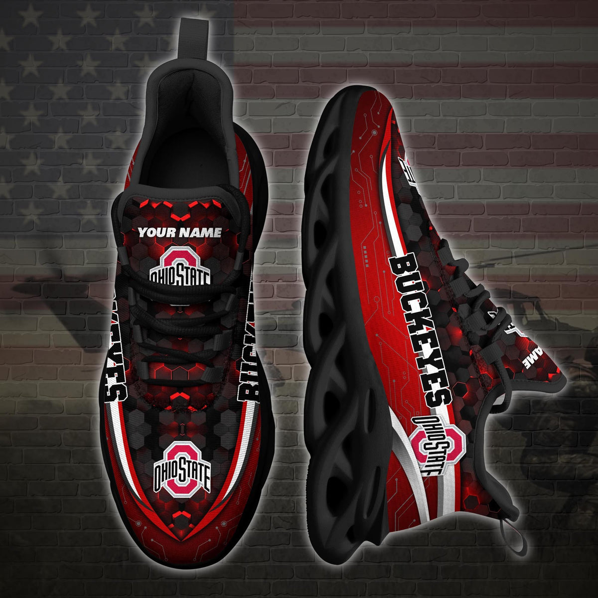 NCAAF Ohio State Buckeyes Max Soul Shoes Nicegift MSSE7W4
