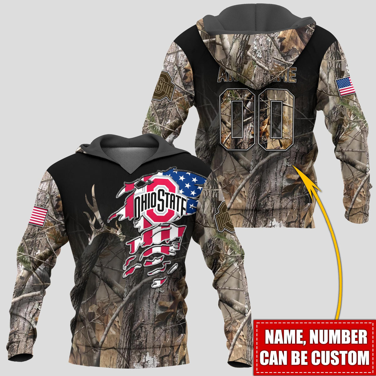 NCAAM Ohio State Buckeyes (Your Name) Hoodie 3D Nicegift 3HOB9S0