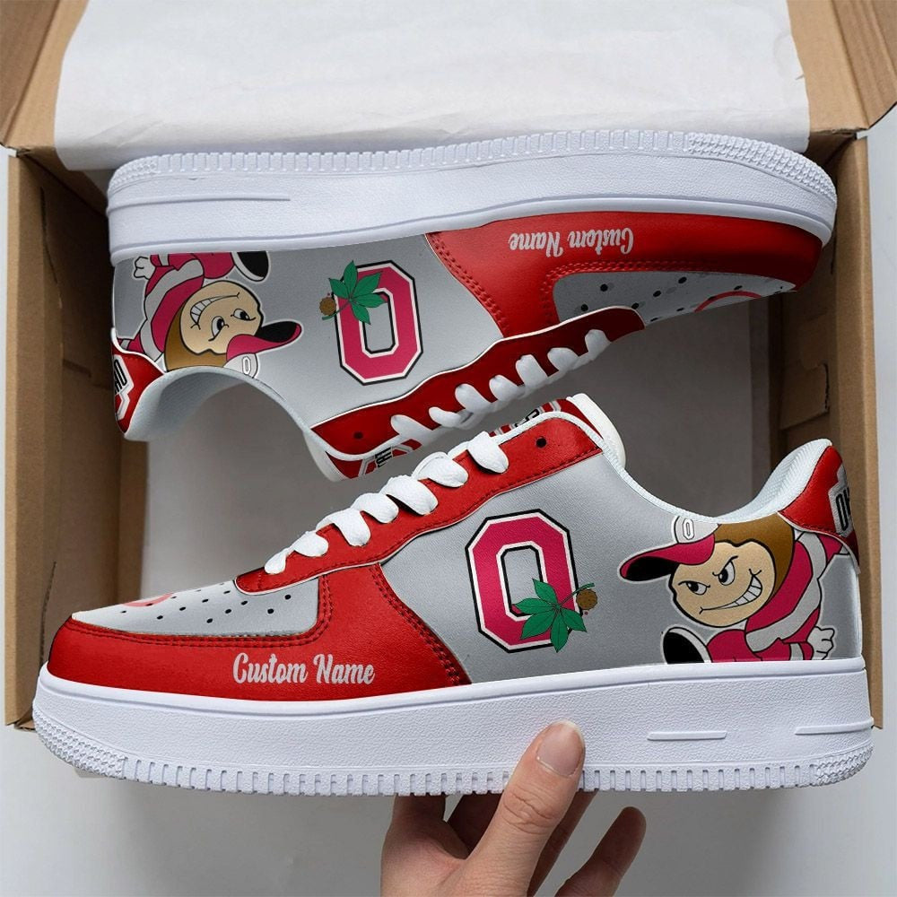 NCAAF Ohio State Buckeyes (Your Name) Air Force Shoes Nicegift AFSJ4M7