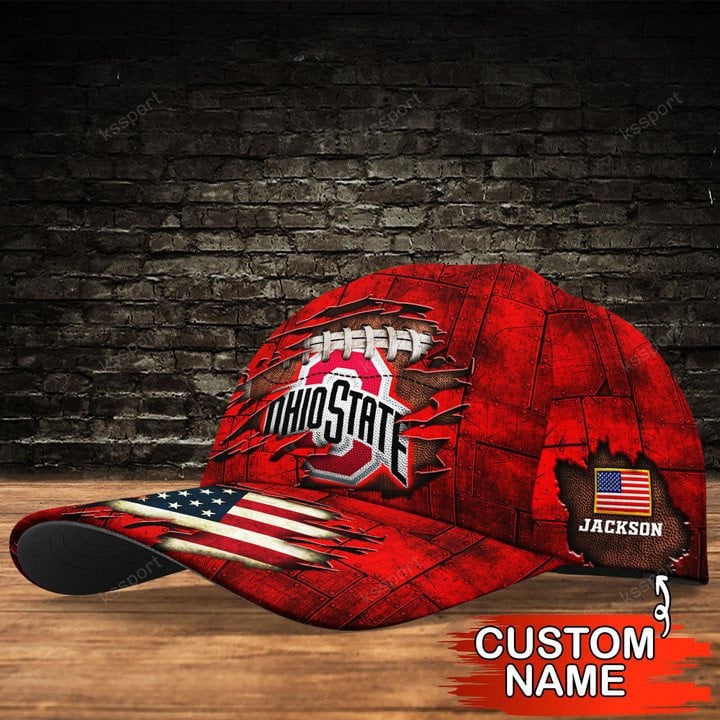 NCAAF Ohio State Buckeyes (Your Name) 3D Cap Nicegift 3DCQ3G5