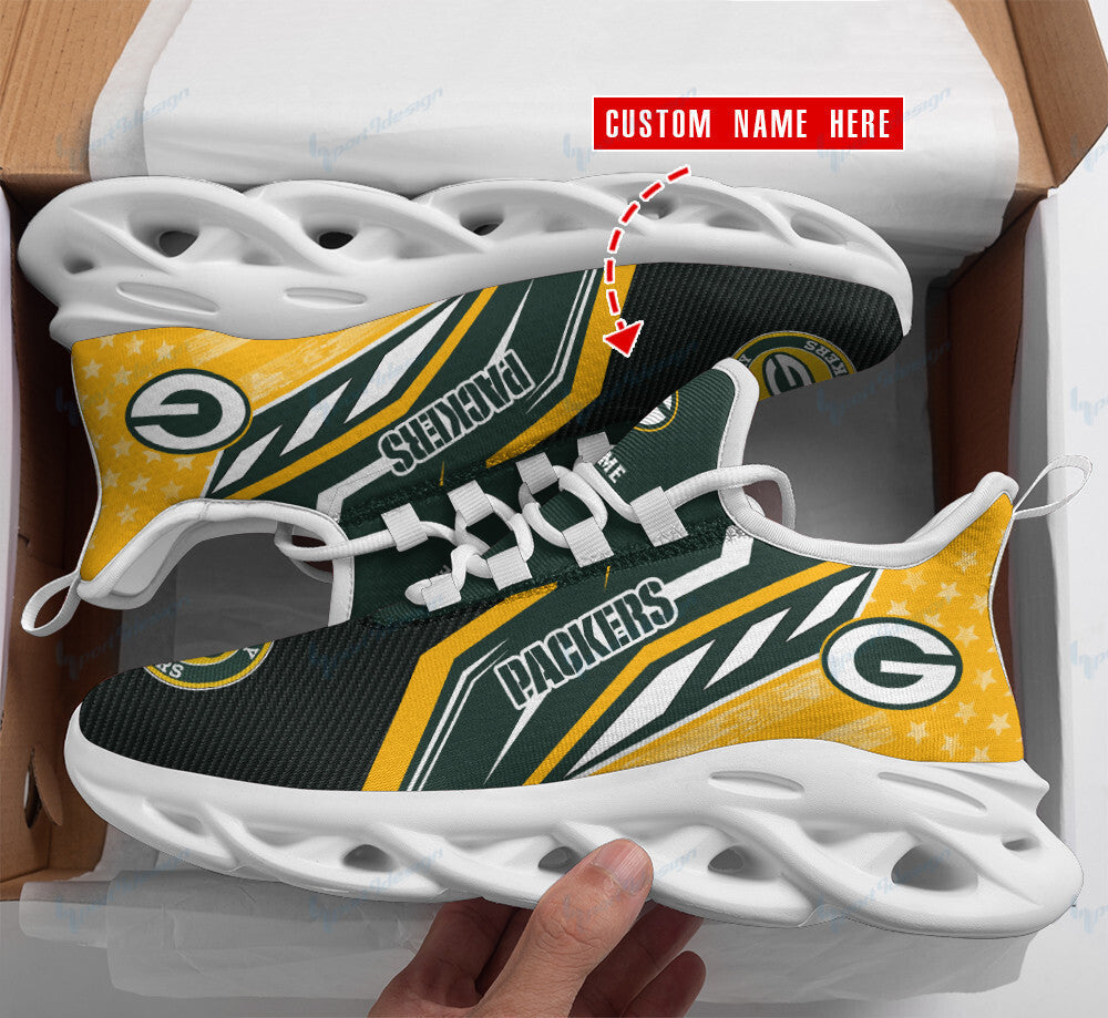 Green Bay Packers Personalized Yezy Running Sneakers SPD119