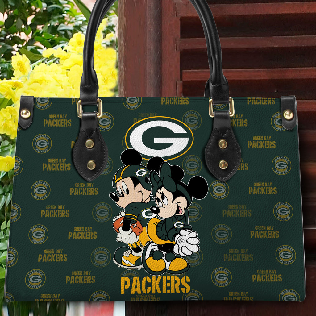 Green Bay Packers Personalized Leather Hand Bag BB91
