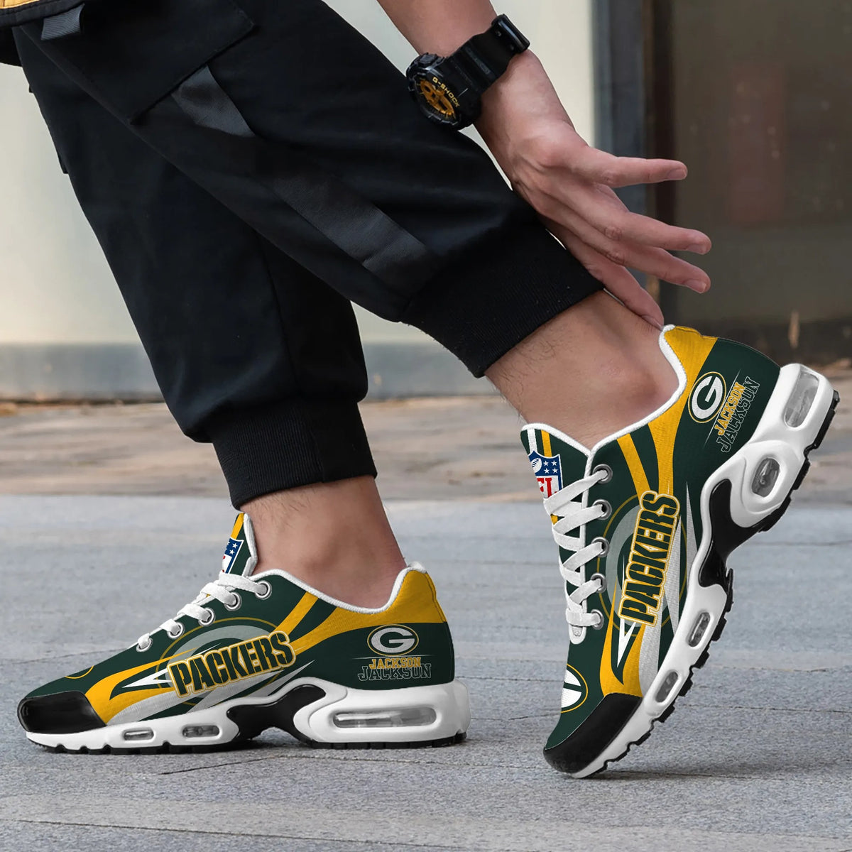Green Bay Packers Personalized Plus Sneakers BG91