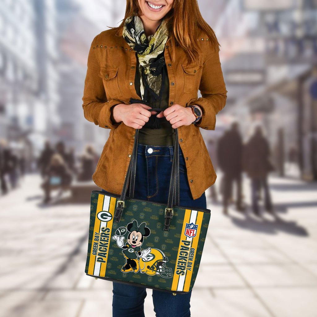 Green Bay Packers Women Leather Tote Hand Bag BB22