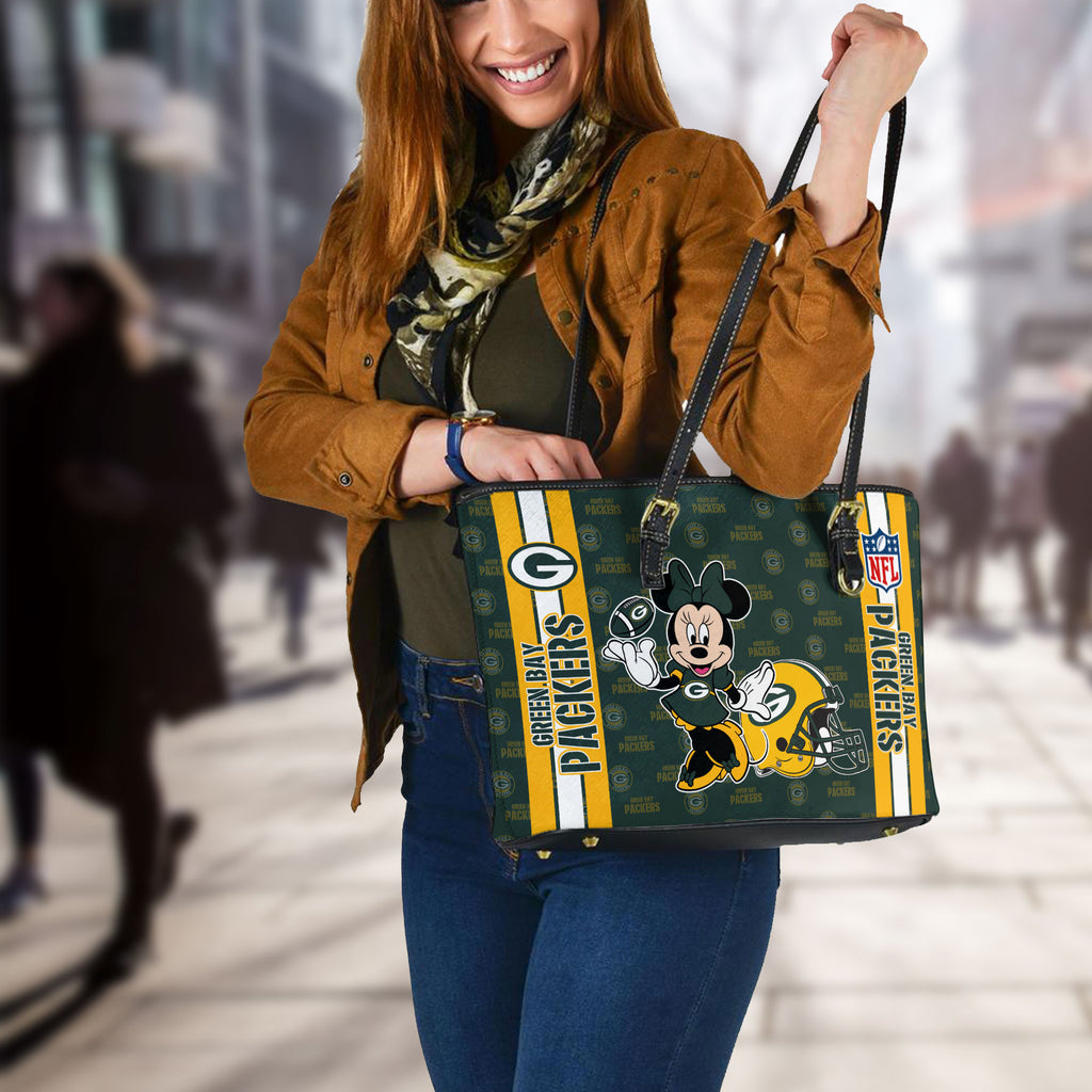 Green Bay Packers Women Leather Tote Hand Bag BB22