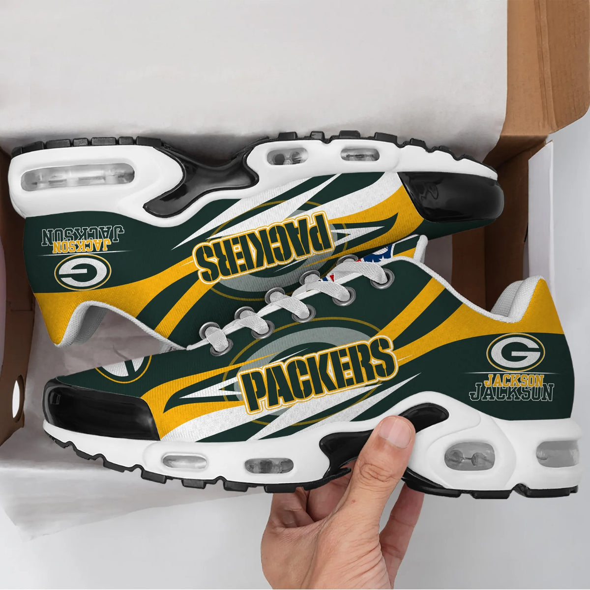 Green Bay Packers Personalized Plus Sneakers BG91