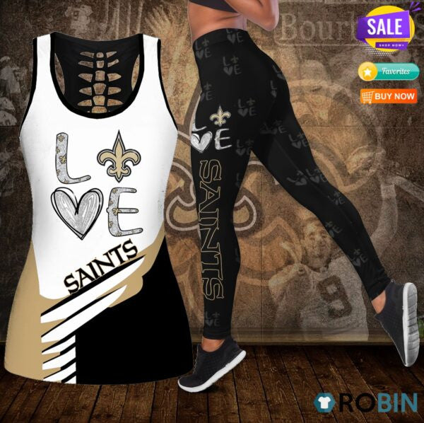 New Orleans Saints Leggings And Tank Top BG188