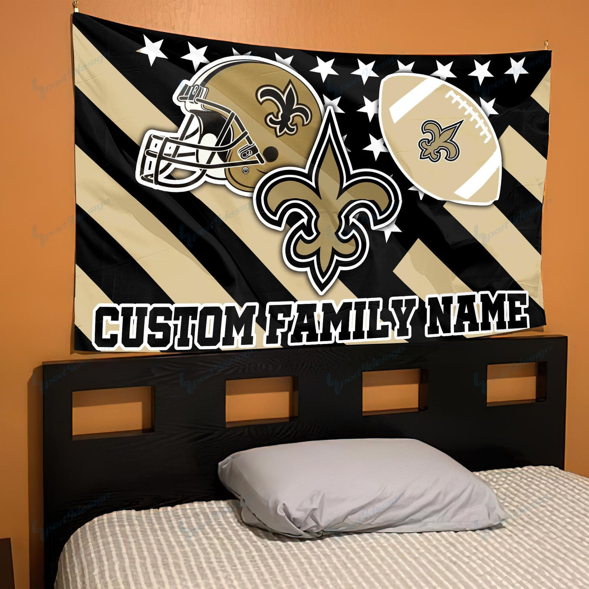 New Orleans Saints Personalized Flag 85