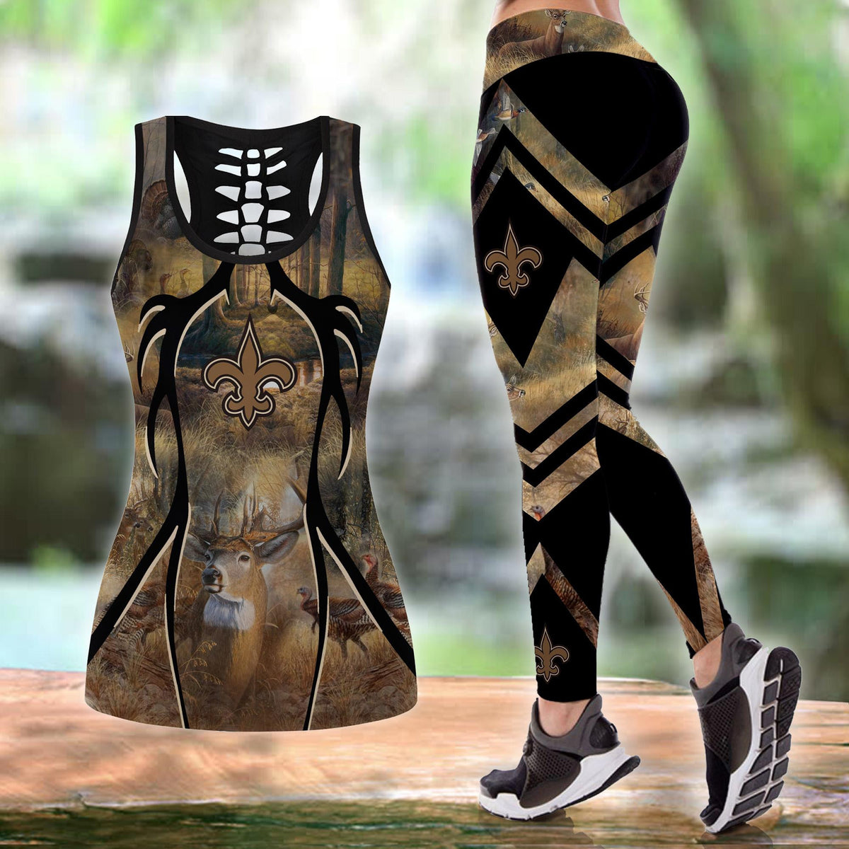 New Orleans Saints Leggings And Tank Top BG246