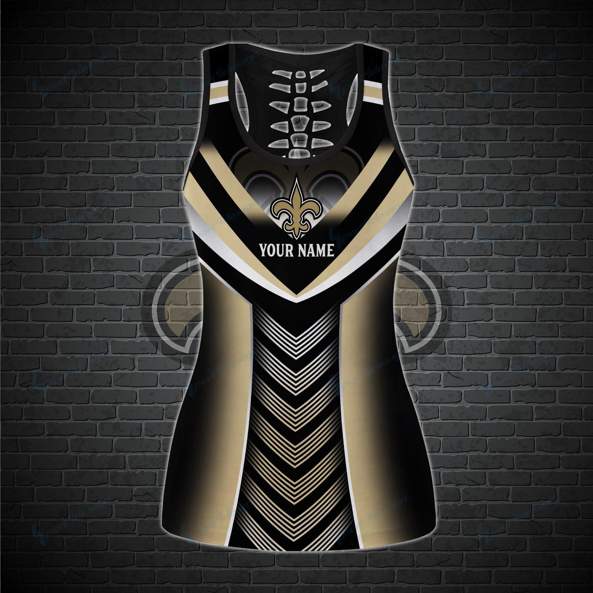 New Orleans Saints Personalized Leggings And Tank Top BG24