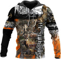 Camo Caribou Deer Hunting Hoodie Sweatshirt T-Shirt NM
