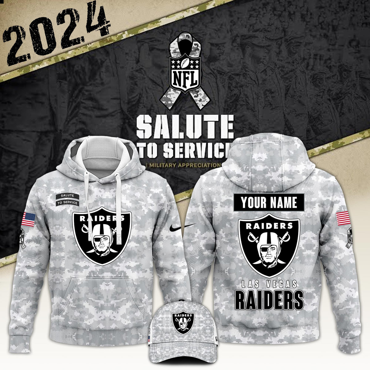 Las Vegas Raiders Veterans Day Hoodie VTR2329