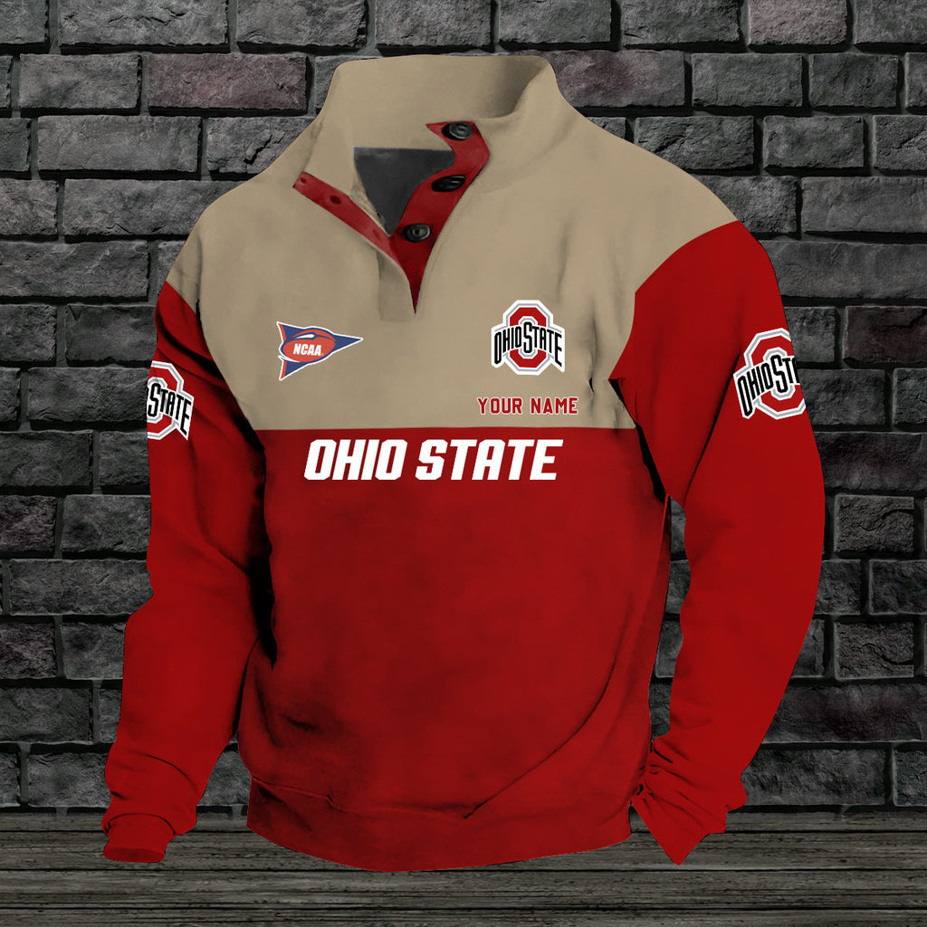 Ohio State Buckeyes Premium StandCollar GameDay Pullover  Engineered Warmth & Personalized Names OHIO82266