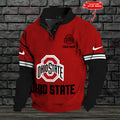 Ohio State Buckeyes Premium StandCollar GameDay Pullover Engineered Warmth & Personalized Names OHIO21681R