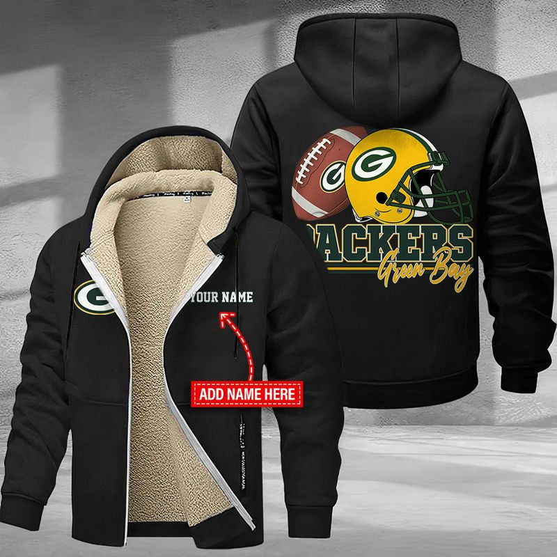 Green Bay Packers DMTZ45FG Thickened Zipper Hoodies