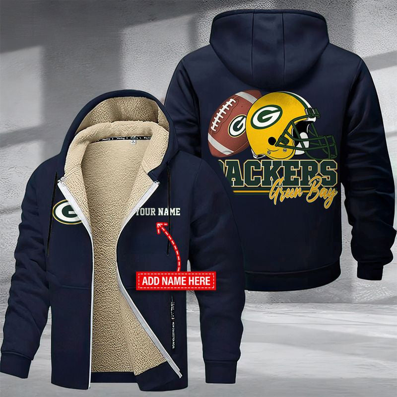 Green Bay Packers DMTZ45FG Thickened Zipper Hoodies