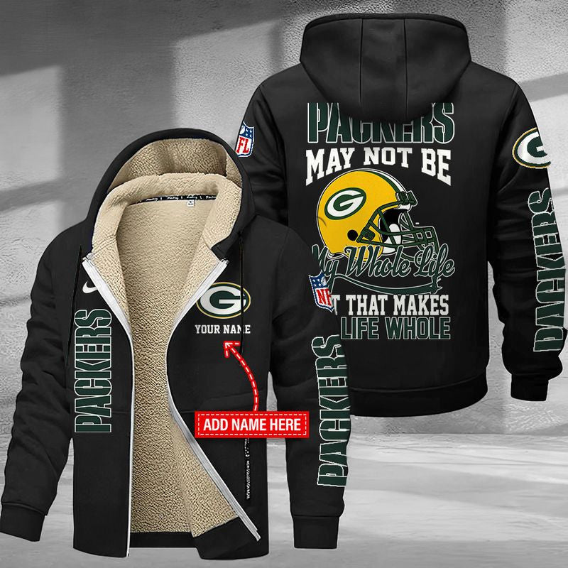 Green Bay Packers DMTZ4G Thickened Zipper Hoodies