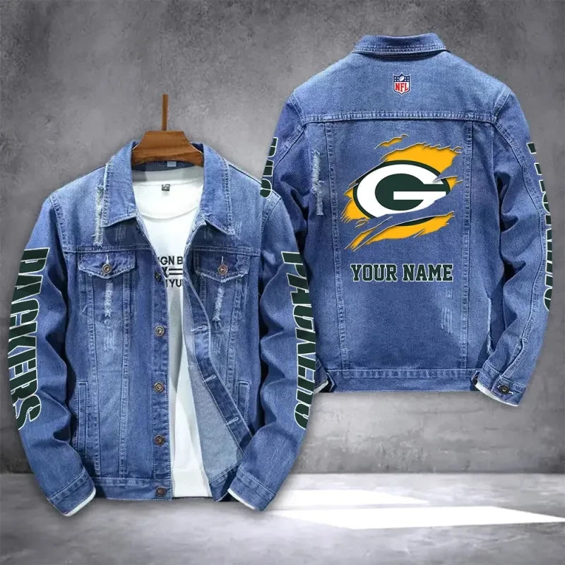 Green Bay Packers Personalized Premium Denim Jacket AZICOTADJ00017