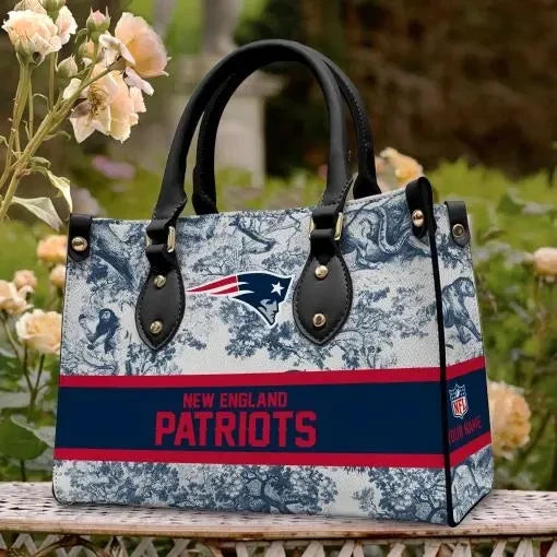 New England Patriots Personalized Leather Hand Bag BBLTH435C