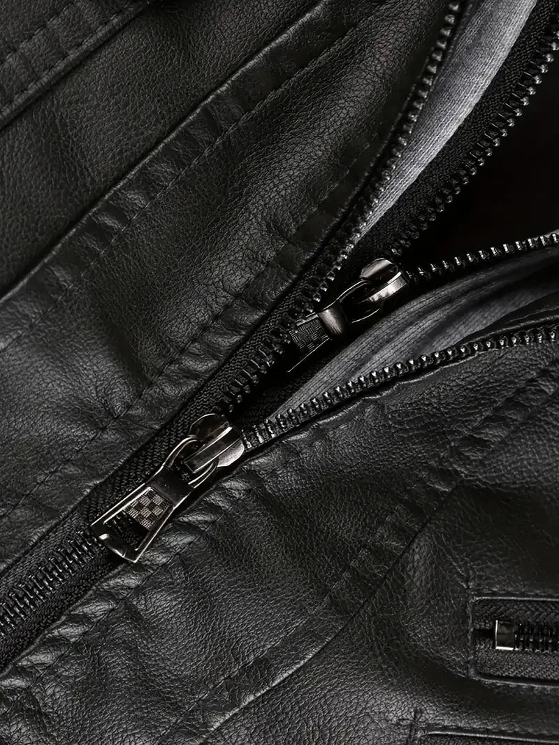 Kansas City Chiefs HVKC164 - Premium & Ultra-Thick Leather Jacket with Fleece Hood