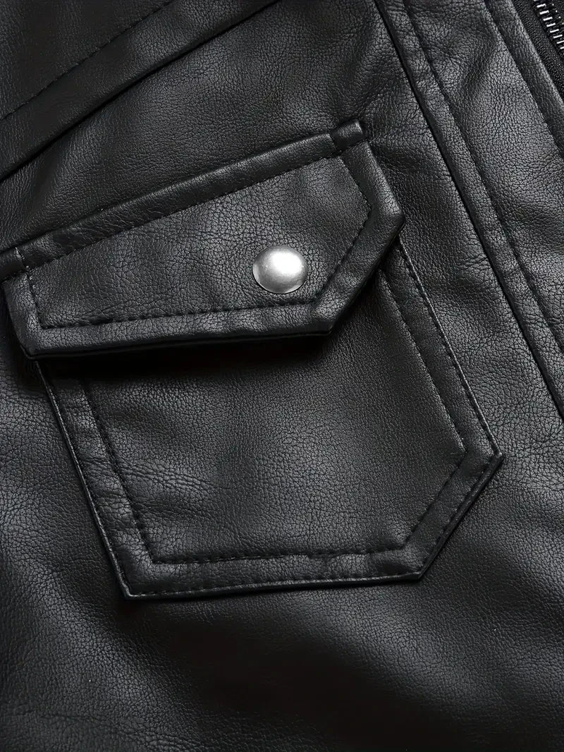 Premium & Ultra-Thick Leather Jacket with Fleece Hood - Los Angeles Rams VA2125