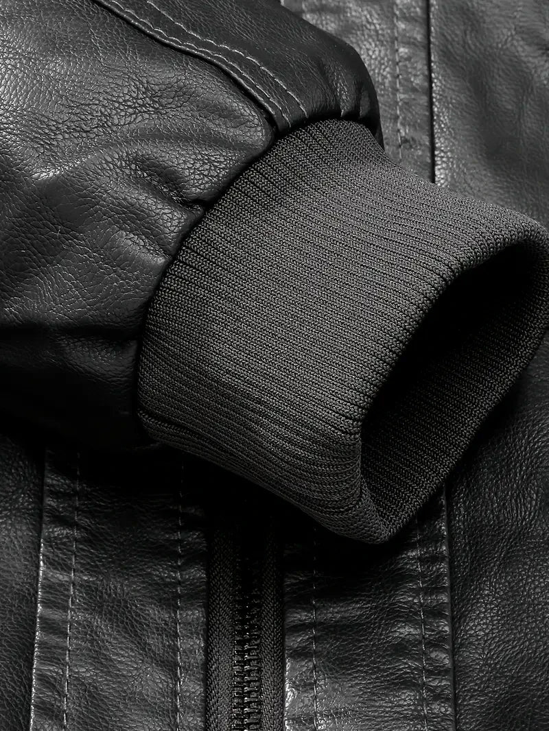 Premium & Ultra-Thick Leather Jacket with Fleece Hood - Los Angeles Rams VA2125