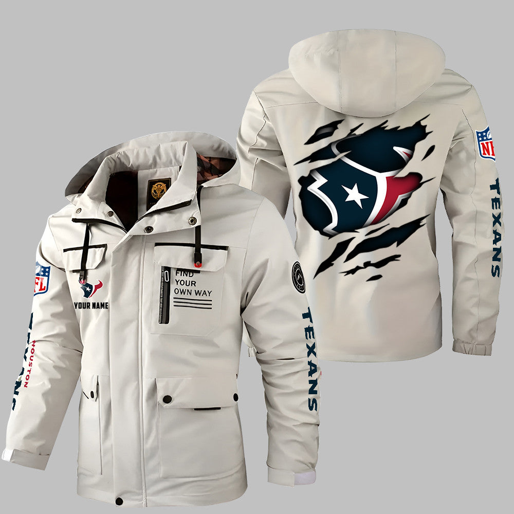 Houston Texans Personalized Winter Windbreaker Jacket ANZWWJ14