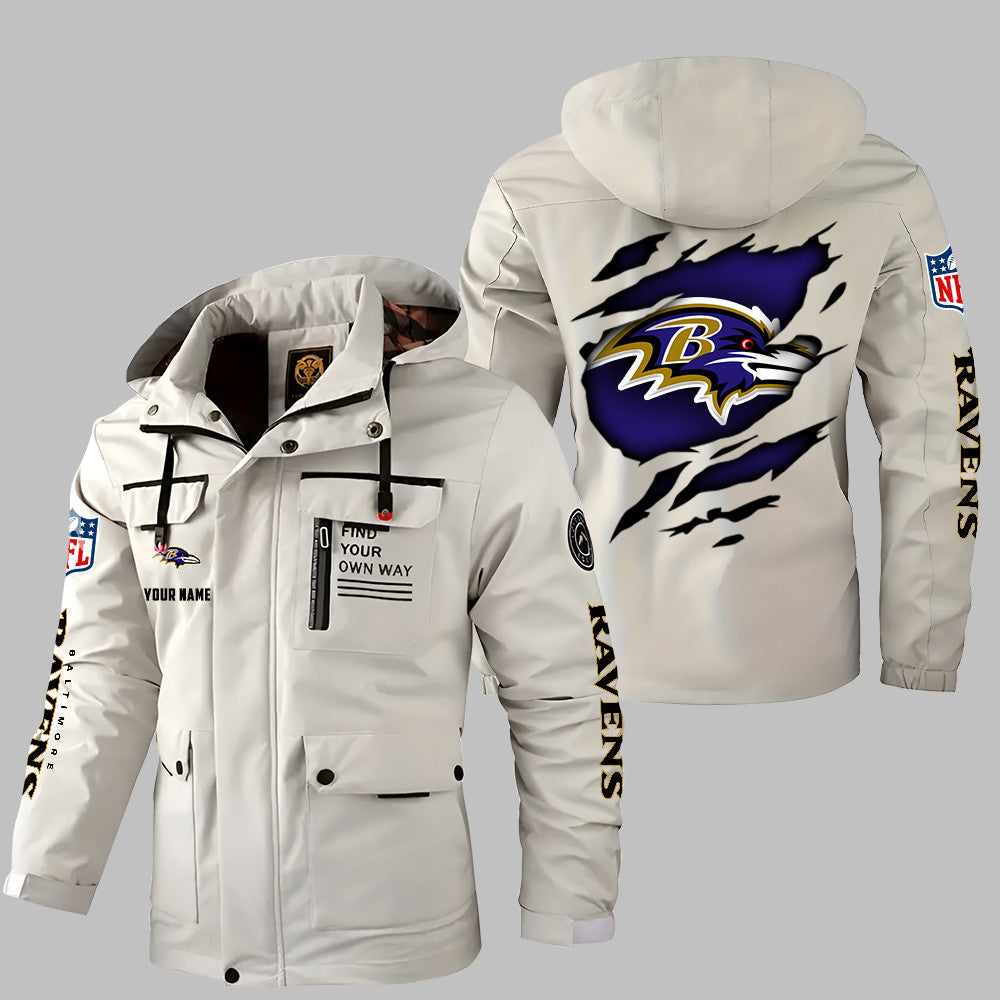Baltimore Ravens Personalized Winter Windbreaker Jacket ANZWWJ15