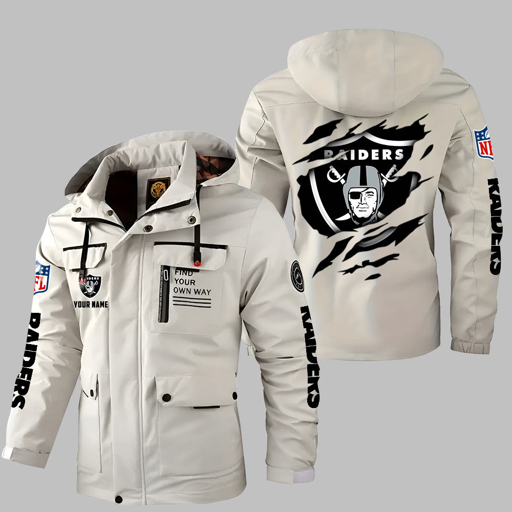 Las Vegas Raiders Personalized Winter Windbreaker Jacket ANZWWJ18