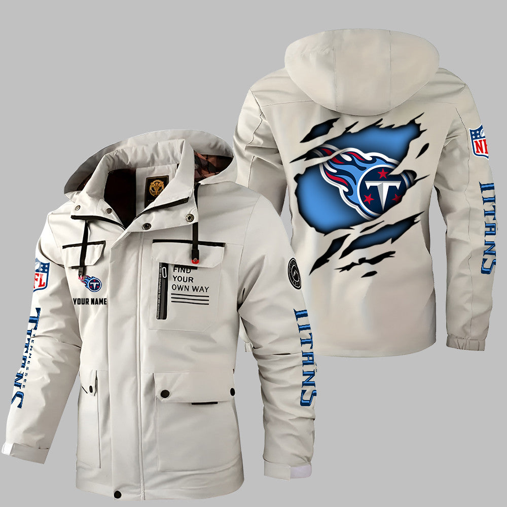 Tennessee Titans Personalized Winter Windbreaker Jacket ANZWWJ21