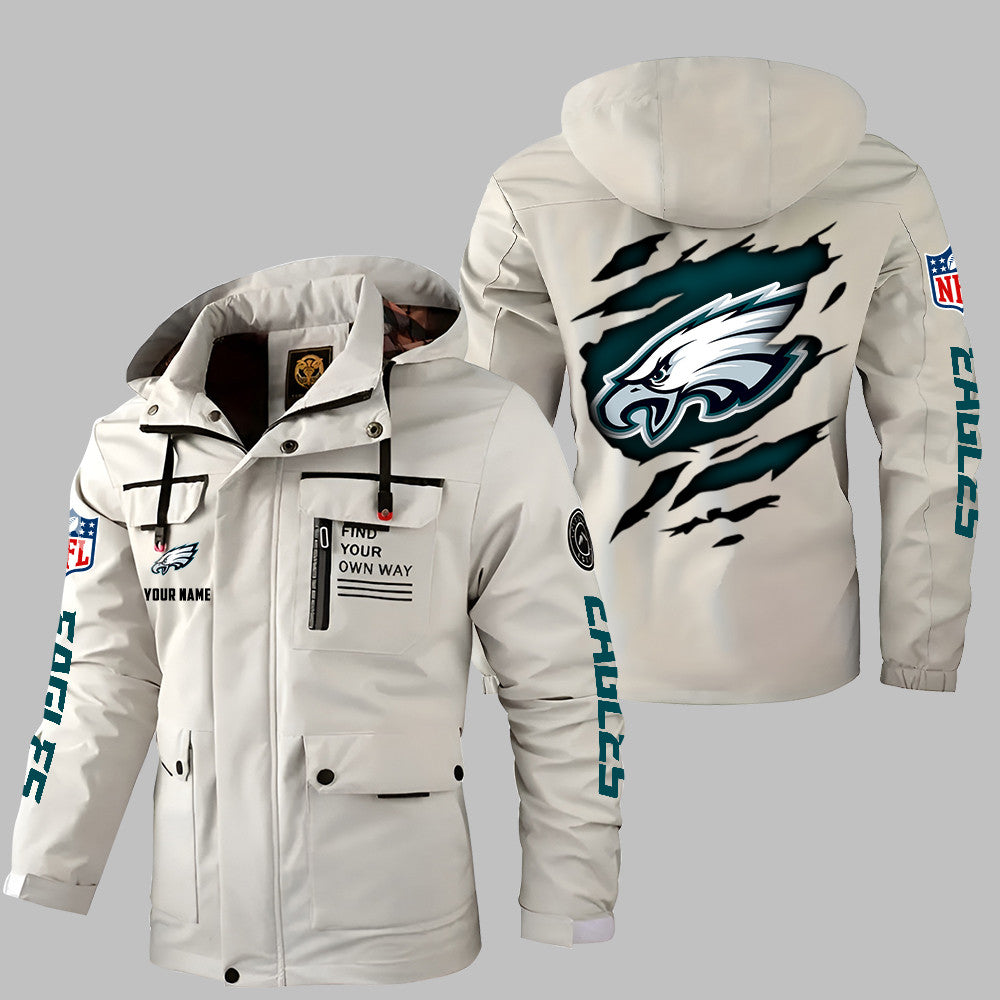 Philadelphia Eagles Personalized Winter Windbreaker Jacket ANZWWJ24