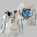 Detroit Lions Personalized Winter Windbreaker Jacket ANZWWJ28