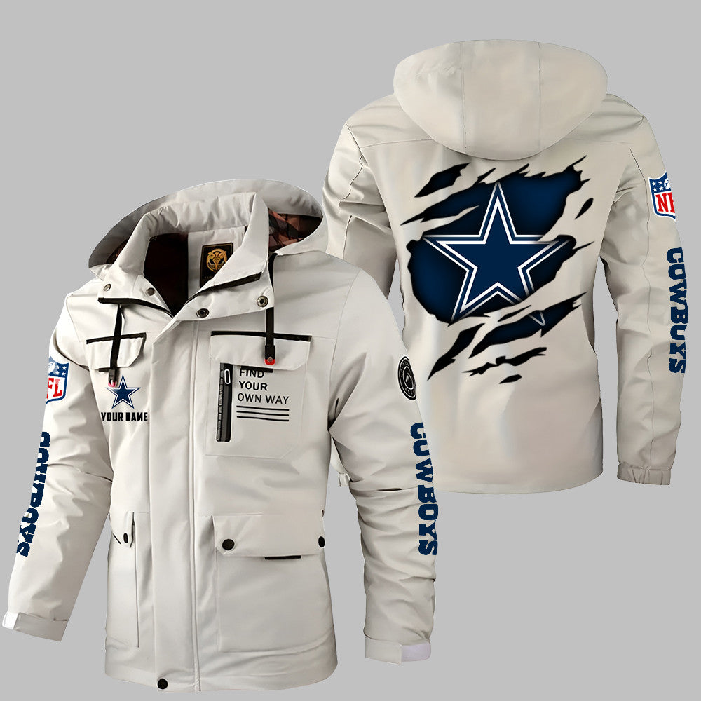 Dallas Cowboys Personalized Winter Windbreaker Jacket ANZWWJ32