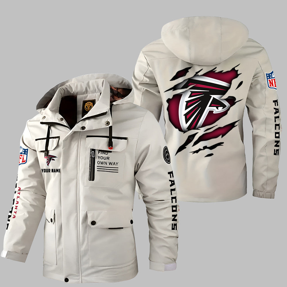 Atlanta Falcons Personalized Winter Windbreaker Jacket ANZWWJ33