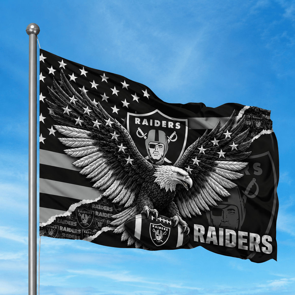 Las Vegas Raiders-Flag-Custom Name VA4254