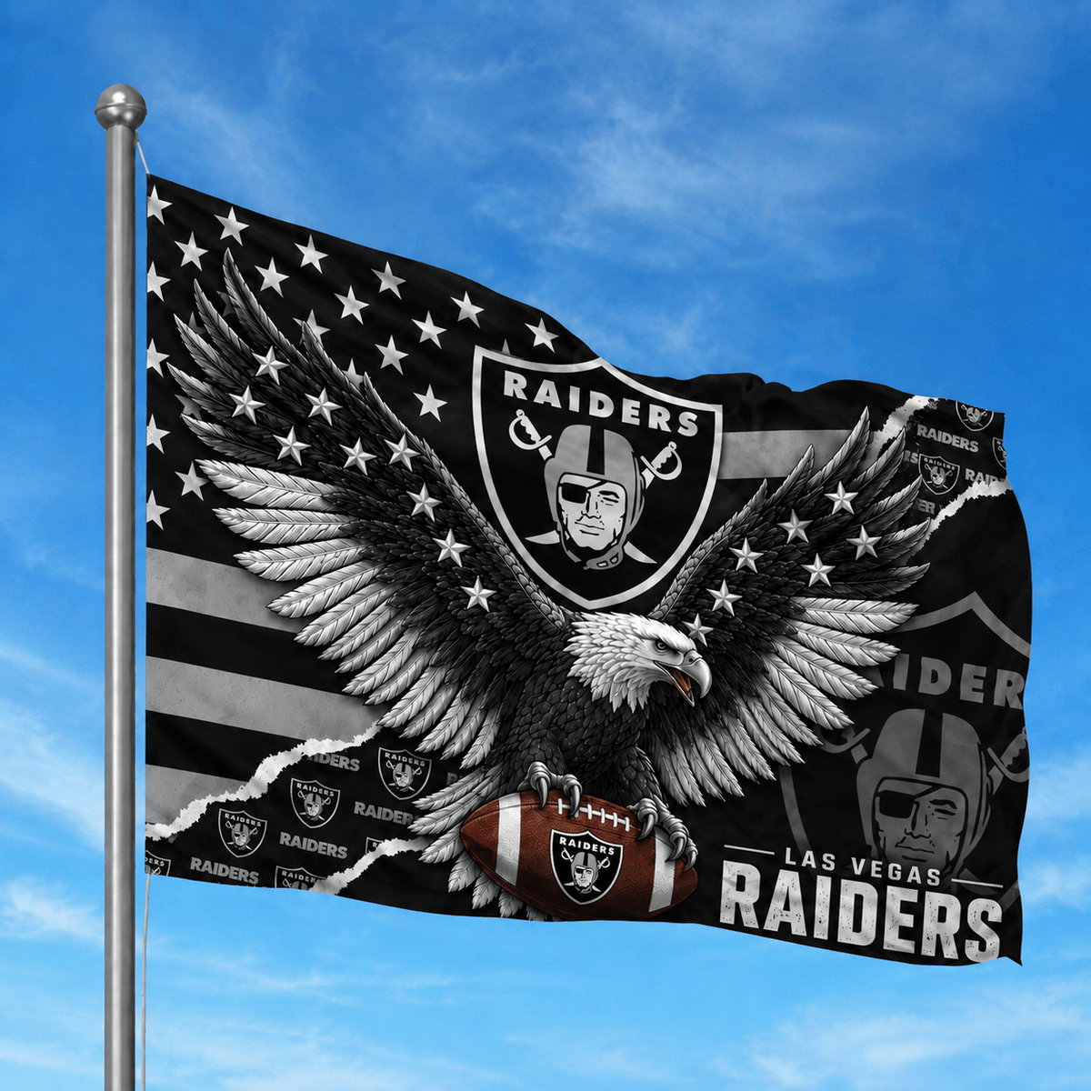 Las Vegas Raiders-Flag-Custom Name VA4289