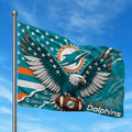 Miami Dolphins-Flag-Custom Name VA4255