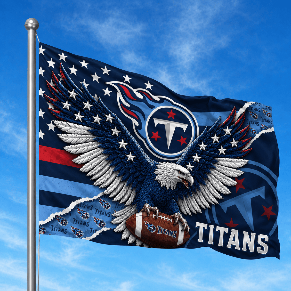 Tennessee Titans - Flag-Custom Name VA4277