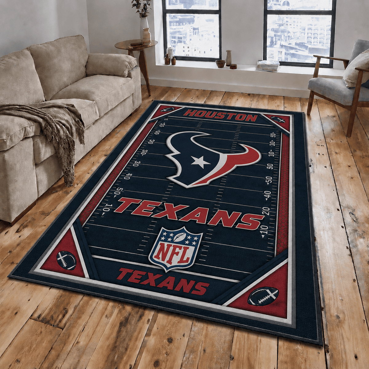 Houston Texans Rug Living Room Floor Decor Fan Gifts VA6025