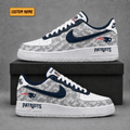 New England Patriots | Premium NFL Fear The Team AF1 Sneakers - VA36224
