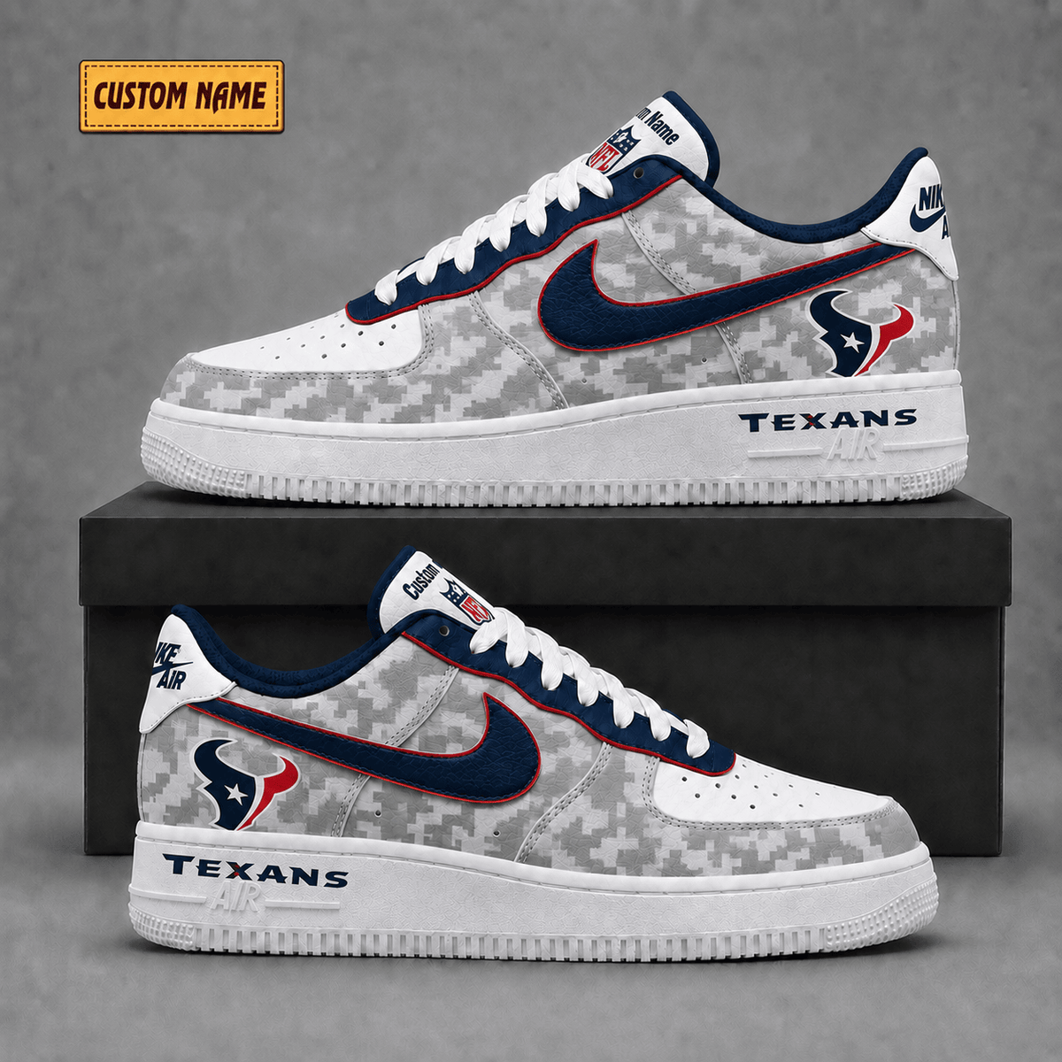 Houston Texans | Premium NFL Fear The Team AF1 Sneakers - VA36232