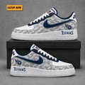 Tennessee Titans | Premium NFL Fear The Team AF1 Sneakers - VA36233